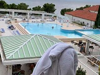 Masturbating With Croatian Wife Lisa On Sunny Balcony In Public View