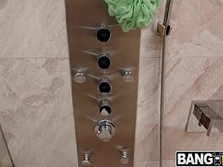 Waterfight with stepdad turns into hardcore interracial pounding for funsized megan by chocolate god with big black cock in petite ass.