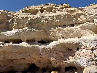 got so full we found a tourist cave in portugal and explored it our naughty way damiana brazilian hottie in europe ep4