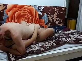 Romantic Missionary Sex with Petite Brunette College Girlfriend in Homemade Creampie