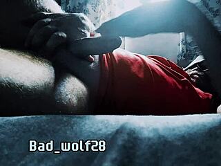 why does bad wolf28 stroke his penis like that outdoors?