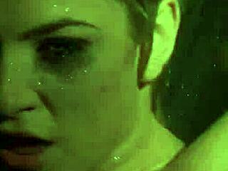 sexy dahlia enjoys intriguing shower time with naughty solo fun