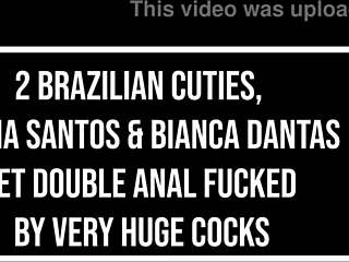 2 Brazilian Cuties Bruna Santos DAP Anal ATM ATOGM Monster Cock BBC Gapes