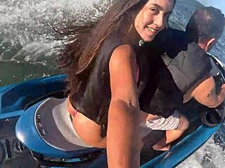 Intense Brazilian Teen's First Time Big Ass Adventure on Guarujá Beach Jet Ski