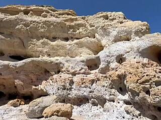 got so full we found a tourist cave in portugal and explored it our naughty way damiana brazilian hottie in europe ep4