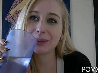 Intense Blowjob Action By Pretty Teen Sucking Huge Cock In Rough POV Fucking!