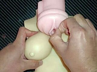 trio with kissy and dolly features vagina anal fucking and tit cumshot