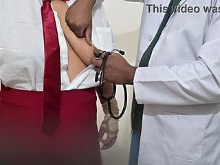 indian doctor assists student during hospital visit with friend