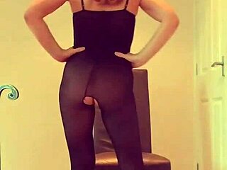 i love bodystocking heels insertion play leading to my standing orgasm