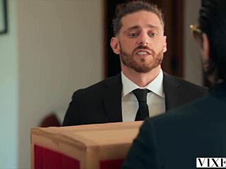 vixen valentina nappi as curvy queenpin licks and rides hairy pussy in lingerie. she takes care of business with deepthroat and cum on tits.