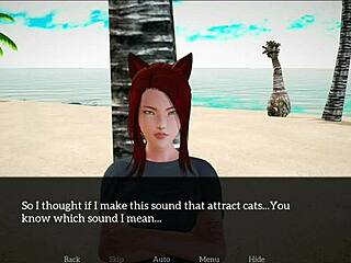 brunette milf teases with big tits in erotic homemade game