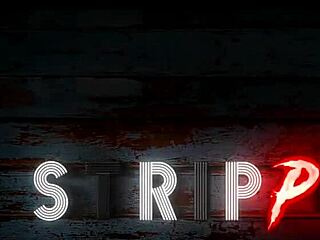 She Teases with Muscle and Rips Clothes in Stripping Lapdance