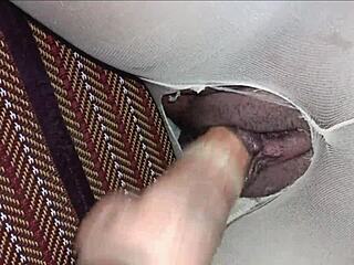 Hey, her tight shaved pussy gets filled with creampie orgasm