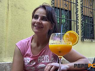 lina the european amateur enjoys a rough casting with young dude including double penetration outdoors