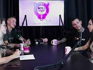 Brazilian Blonde Teen in See-Through Lingerie Joins Swingers Group for Sexy Compilation Action!