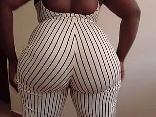 Black stud pounds apple bottom big ass with big cock leading to creampie