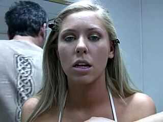 Slutty Cougar Gets Pussy Licked in Fishnets and Heels