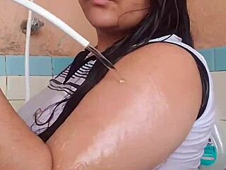 he loves watching my wet arm in the bath part 2