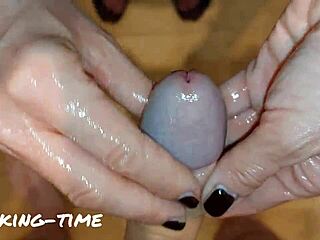 slut wife laughs as she edges worlds most sensitive cock milking-time