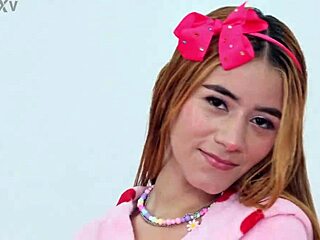 sweet little 18+ latina chloe takes two big cocks for double penetration anal fisting and pissing