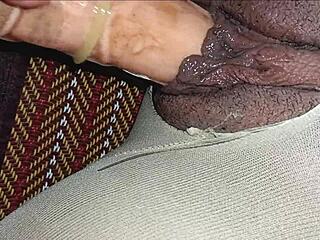 Hey, her tight shaved pussy gets filled with creampie orgasm