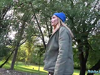 Public Agent Tempts With Outdoor Sex For Cash