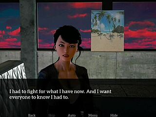 brunette milf teases with big tits in erotic homemade game