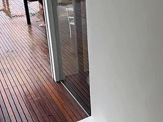 shameless slutty young 18+ wife getting fucked on the porch