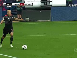arjen robben takes on the bundesliga with wild moves. He DOMINATES the field like a pro in intense action.