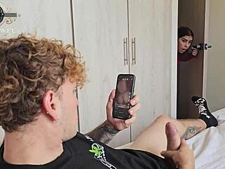 I sneak into the room and end up in a wild passionate encounter with intense riding