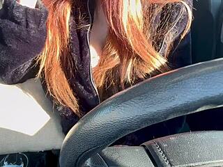 Italian Big Tits Artemisia Love Solo Car Ride Flashing