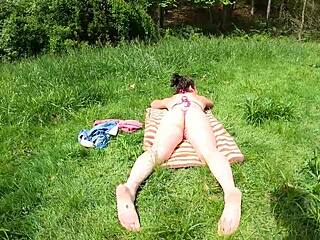 Whoa, check out this 43yo redneck woman flashing her thong bikini on the beach! 🍑