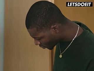 Oh my god, my holes are getting drilled by your big black cock, roommate!