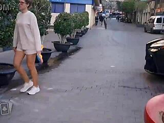 seductive cum walk in public nightclub with dancing and hardcore action