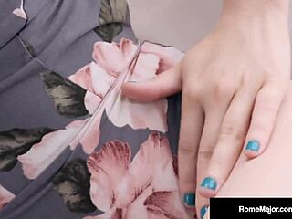 Small boobies bobbi dylan takes big dick from rome major