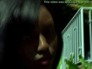 Ebony beauty with big natural tits exposed