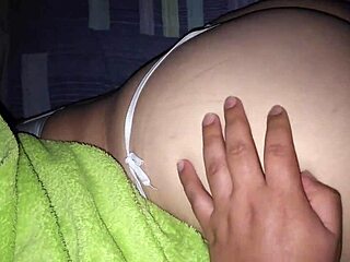 Curvy Latina Woman in Bedroom Lingerie Enjoys First Time with Mature Partner