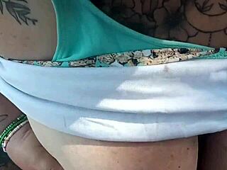 Homemade couple with giant boobs milf gets hardcore monster cock pounding by the pool leading to massive creampie orgasm