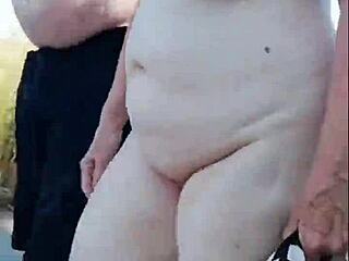 I walked with a hot 66-year-old granny on a sunny day