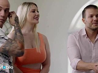 hot fuck session with handsome man licking and pounding his girlfriend's wet shaved pussy until cumming