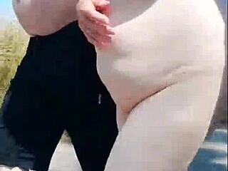 I walked with a hot 66-year-old granny on a sunny day