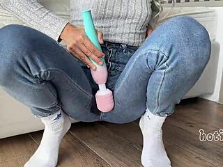 She loses the challenge and ends up squirting three times in wet orgasm game