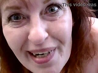 dawnskye1962 teases in retro bodystocking with curvy solo play using huge dildo