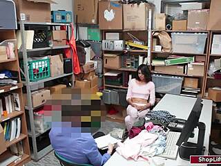 19YO Latina Thief Gets Pussy Banged Hard