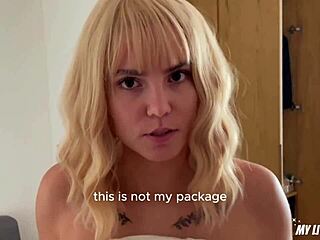 postman caught by hot naked housewife riding him hard 😏