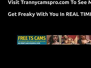 Hey, isn't it wild watching this cute shemale stroke her cock until she cums everywhere in solo webcam fun?