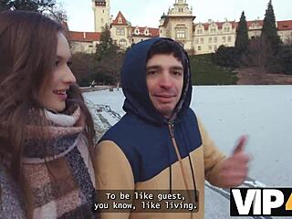 vip4k encounters innocent couple by lake and introduces girl to wild threesome with big cock sharing