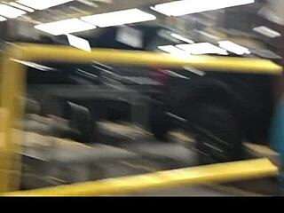 Ebony Woman with Thick Booty Strolling in Spandex Captured Candidly