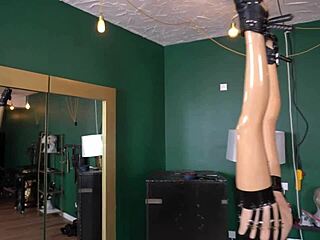 Descriptive Two Dominant Femdoms Tease and Torment Bound Slave Couple in Intense Bondage and Bdsm Group Play