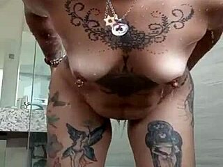 Danabarzagli - mientras estoy SOLITA me TOCO muy RICO con TATTOOED body and SMALL TITS gaping in SOLO masturbation.